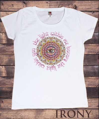 Womens T-Shirt Eye Spiral Pattern Casual Print TS1688