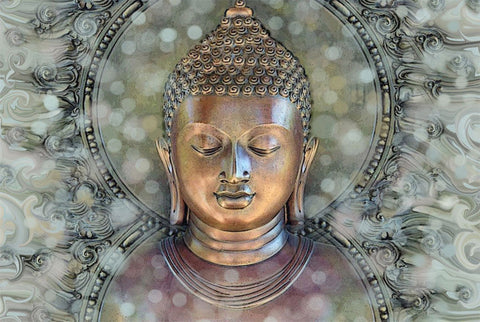 Irony Canvas/Giclee Prints Original Beautiful Buddha Zen Meditation,ContemporaryYoga Karma Canvas Print