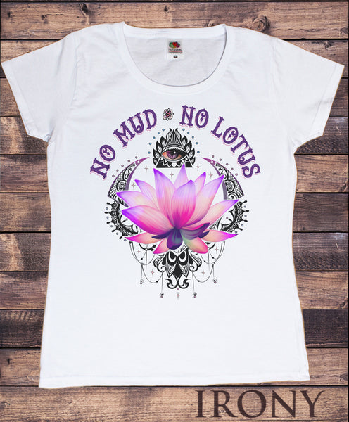 【MUDIDI】Flower inner t-shirt 003 T-shirt with Lotus Flower Design - Comfort and Elegant Style