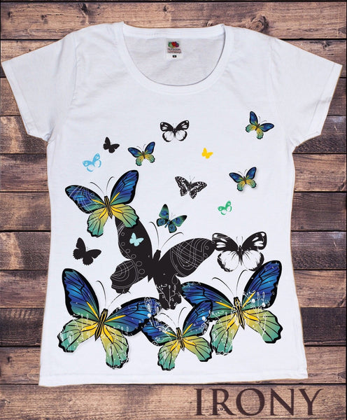 Butterfly Print Tee  Printed tees, Shirt print design, T shirts