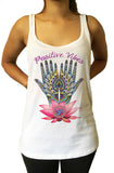 Jersey Tank Top Positive Vibes Hindu Spiritual Zen Hand OM India  Peace Print JTK810