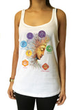 Jersey Tank Top Buddha Chakra OM -Know, feel, strive, love- Symbols JTK904