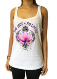 Jersey Tank Top "No Mud, No Lotus" Yoga Flowery Lotus Eye Print JTK906