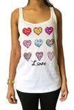 Jersey Top Love Hearts- 9 different heart emotions Print JTK938