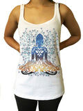Jersey Tank Top Flower Yoga Top Buddha Chakra Meditation India JTK-A15