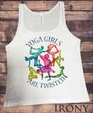 Jersey Top 'Yoga Girls Are Twisted' Meditation Poses Funny Slogan Print JTK1096
