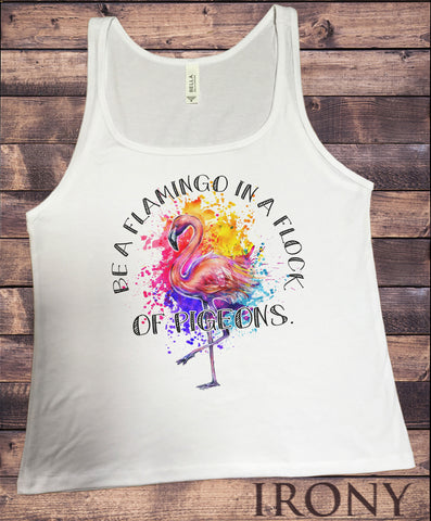 Jersey Top Beautiful Flamingo- Be a flamingo in a flock of pigeons Print JTK1101