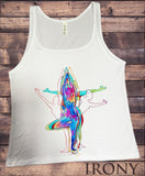 Jersey Top Yoga Meditation Poses colourful paint splatter Print JTK1103