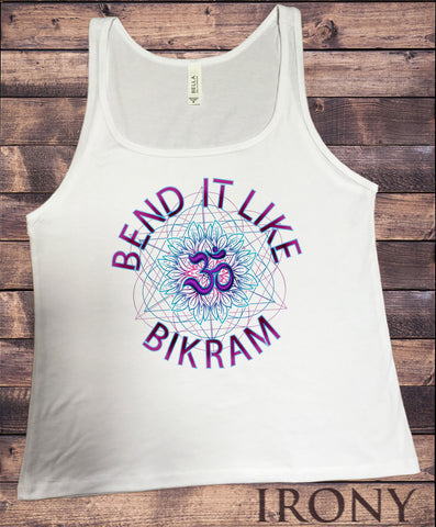 Jersey Top 'Bend it like bikram' Yoga Technique flower India Print JTK1124