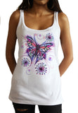 Jersey Top Beautiful Butterflies fancy paint Floral Print JTK1142