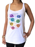 Jersey Tank Top Yoga Meditation Seven Chakras Print JTK1619