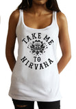 Jersey Top Take me to Nirvana lotus slogan quietude, freedom JTK1172