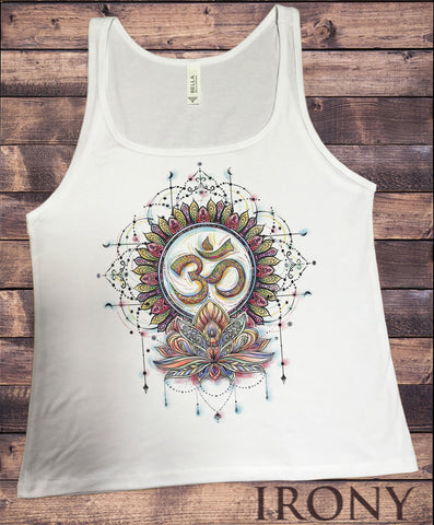 Jersey Top Om Aum Yoga aztec flowers India Zen  JTK1175