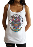 Jersey Top Colourful Owl Abstract-Exotic Pattern Print JTK1196