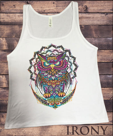 Jersey Top Colourful Owl Abstract-Exotic Pattern Print JTK1196