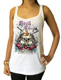 Jersey Top Rock Chick Metal Skeleton ROCK N ROLL-Live Music Print JTK1203