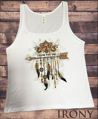 Jersey Top Dreamcatcher feathers & arrow- Follow your soul Print JTK1275