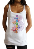 Jersey Tank Top Chakra Symbols Lotus Geometric Spiritual Design Print JTK1333