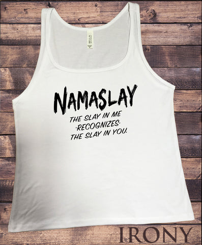 Jersey Top Namaslay 'The slay in me recognises the slay in you' yoga slogan JTK1343