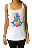 Jersey Top Chakra Symbols Lotus Geometric Spiritual Design Print JTK1348