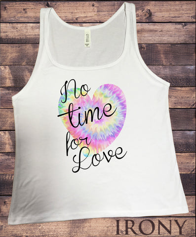 Jersey Top Love Heart Tie-Dye Print- No time for love Print JTK1360