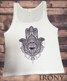 Jersey Tank Top Fatima Hamsa Hand Boho Zen Eye Print JTK1363