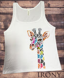 Jersey Top With Giraffe Colourful Ethnic Print JTK1437