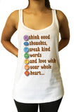 Jersey Tank Top Think Good Thoughts, Speak Kind Words And Love With Your Whole Heart...Print JTK1486