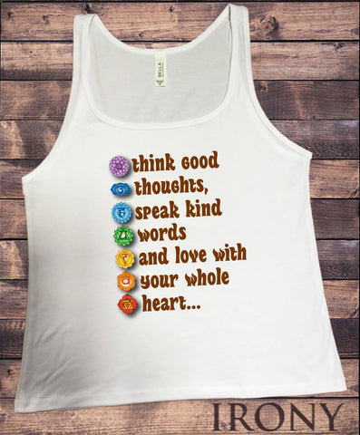 Jersey Tank Top Think Good Thoughts, Speak Kind Words And Love With Your Whole Heart...Print JTK1486
