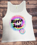 Jersey Tank Top Hippie Soul Tie-Dye  Love Heart Print JTK1492