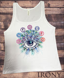 Jersey Top Chakra Eye Meditation Feathers  Peace Print JTK1498