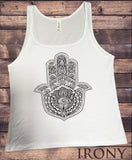 Jersey Tank Top Fatima Hand Ethnic Graphical Print JTK1560