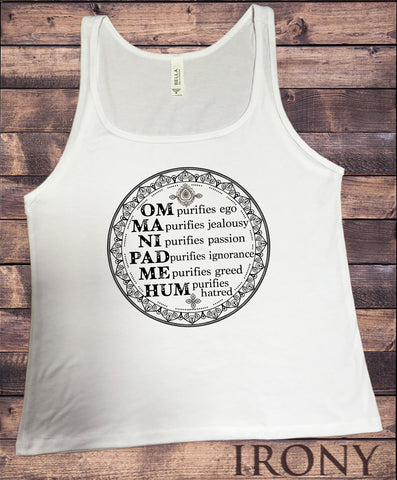 Jersey Tank Top Om Ma Ni Pad Me Hum purifies ego, jealousy, passion, ignorance JTK1582