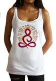 Jersey Tank Top "Take your time to make the soul happy" Flowery Pattern India om Zen JTK1597