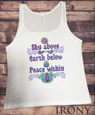 Jersey Top Sky Above Earth Below Peace Within Print JTK1603