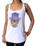 Jersey Tank Hamza Hand, Ethnic Spiritual Meditation Print, JTK1607