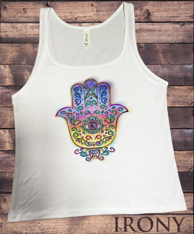 Jersey Tank Hamza Hand, Ethnic Spiritual Meditation Print, JTK1607