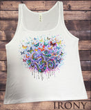 Jersey Tank Top Om Butterfly Splash Print JTK1611