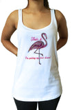 Jersey Tank Top I'm Putting my Foot Down  Flamingo Print JTK1614