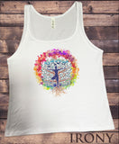 Jersey Tank Top Colourful Yoga Meditation Yoga Pose Grow Tree Print JTK1620