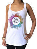 Jersey Top Stay True Yoga Meditation Ethnic Henna Style Print JTK1643