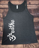 Jersey Tank 'Breathe' OM Religion Side Design India Print JTK1660