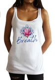 Jersey Tank Top Lotus Geometric Spiritual Design Breathe Flower Print JTK1681