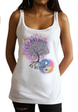 Jersery Tank Top Chinese As above as below Graphic Colourful Splatter Print JTK1697