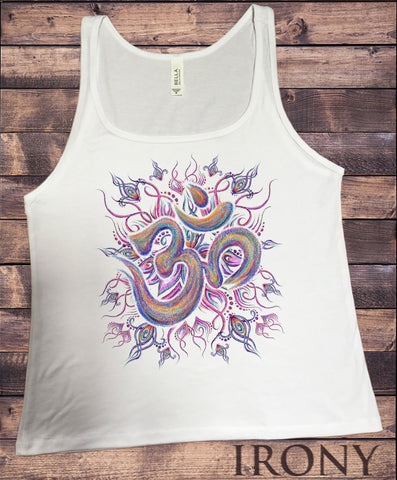 Jersey Tank Top Aztec Flower Lotus Om Meditation Sketch effect Print JTK1728