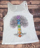 Jersey Tank Top 'Tree Of Life' Buddha Yoga Meditation Chakra Symbols zen Tree JTK1736