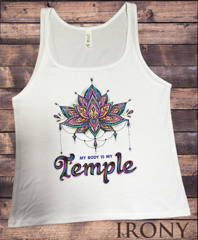 Jersey Tank Top Lotus Flower Temple Spiritual Meditation Yoga JTK1742