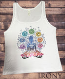 Jersey Tank Top Flower Yoga Buddha Chakra Meditation India Chakra Print JTK1743 F/B