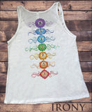 Jersey Tank Top Flower Yoga Buddha Chakra Meditation India Chakra Print JTK1745