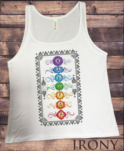 Jersey Tank Top Flower Yoga Buddha Chakra Meditation India Chakra Print JTK1745